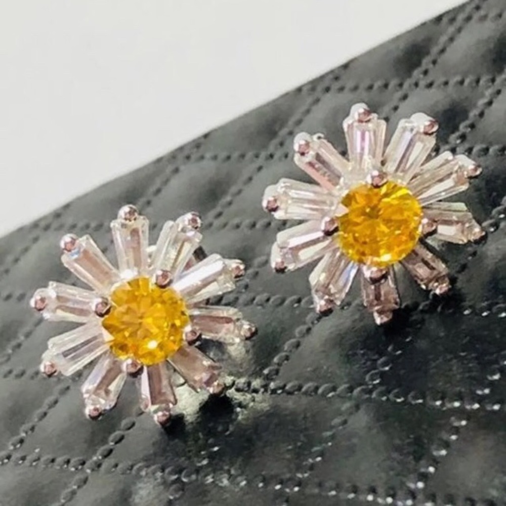 Sunflower 925 Sterling Earrings